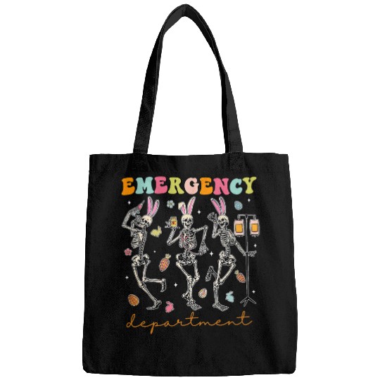 Skeletons Dancing Easter Emergency Department Er nurses Bags