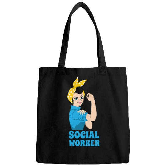 Social Worker Rosie The Riveter Bags