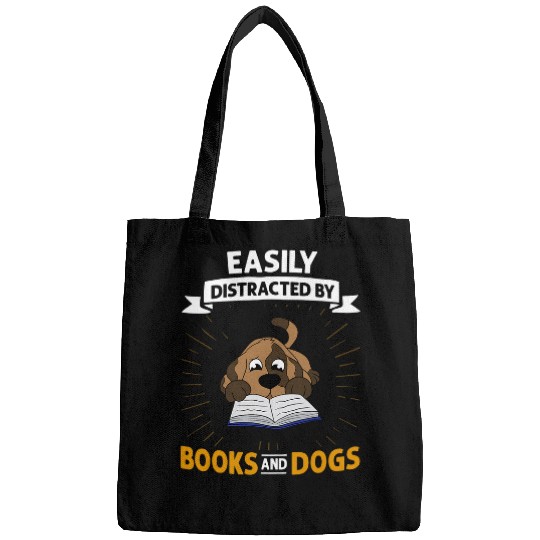 Book Dog Reading Bookworm Librarian Reader Bags