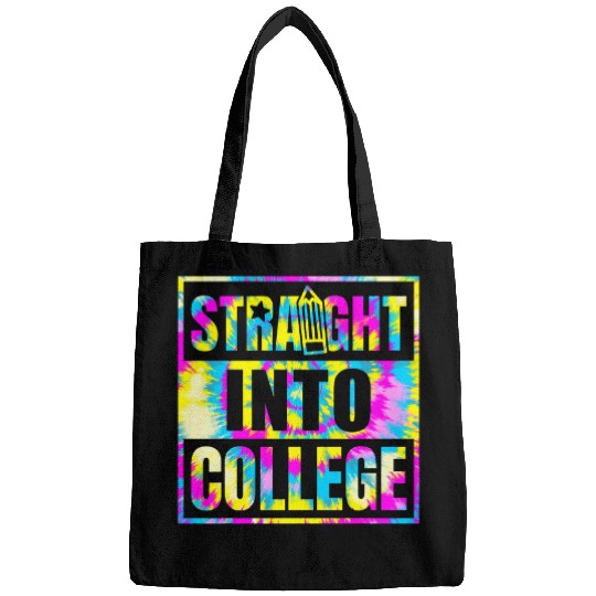 Straight Into College Tie Dye Student Back To School Bags