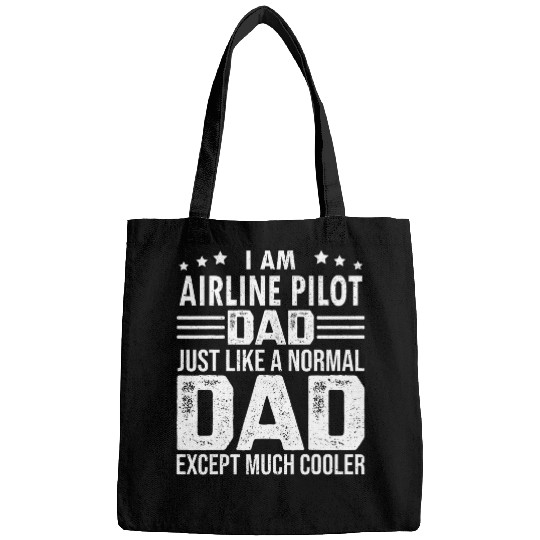 Mens Airline Pilot Dad for Airplane Airline Pilot Fathers Day Bags