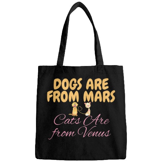 Dogs Are From Mars Cats Are From Venus Book Lover Planet Bags