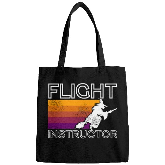 Funny Flight Instructor Pilot Gift Spooky Halloween Witch Bags