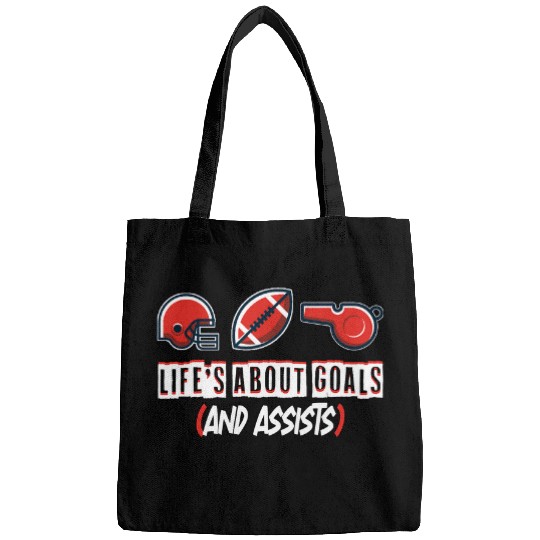 Lifes about Goals and Assists Football Rugby Men Women Kids 2 Bags