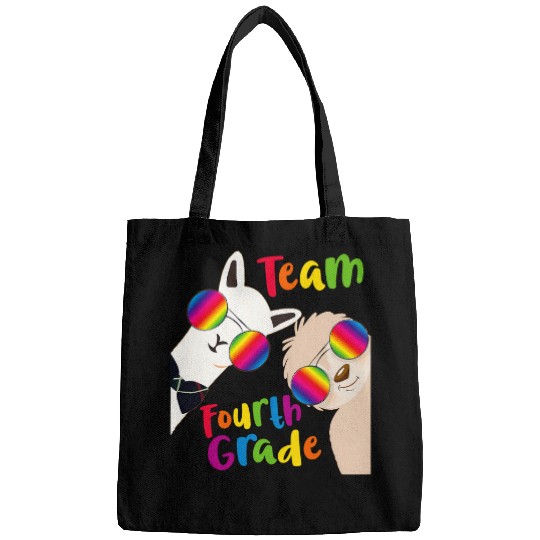 Fourth 4th Grade Team Sloth Llama School Teacher Student Bags