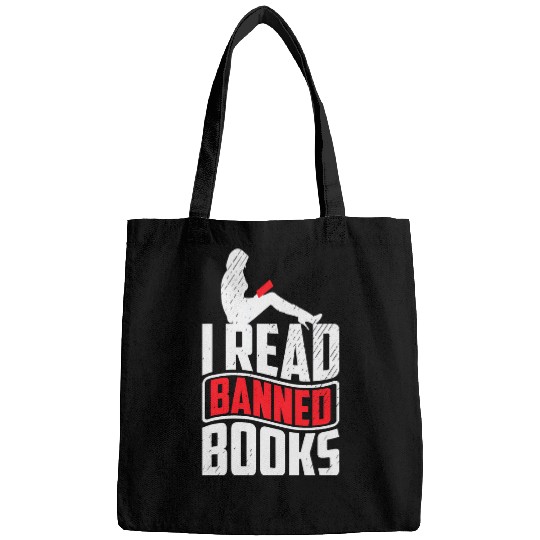 I Read Banned Books Bookworm Book Reading Literature Bags