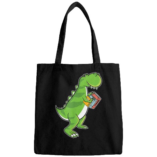 Dinosaur TRexs Book Reader For Book Lovers Bags