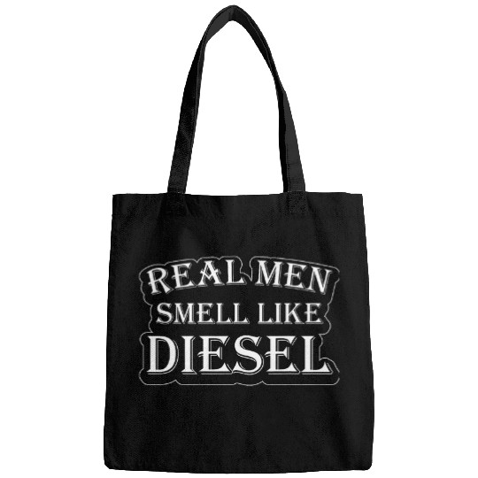Mechanic Trucker Farmer Gifts Real Men Smell Like Diesel Bags