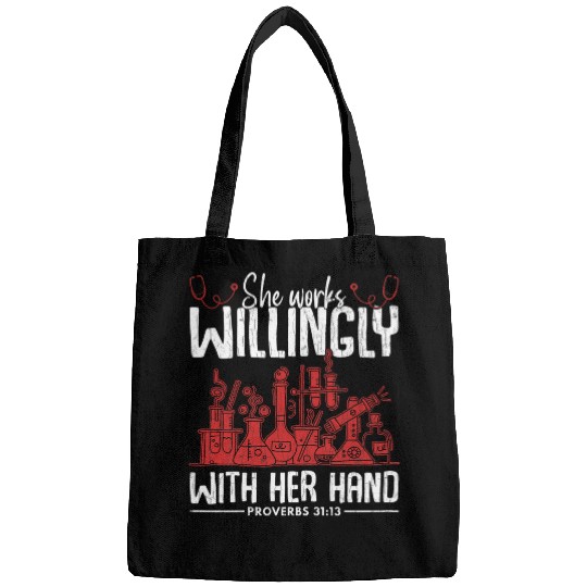 Willing With Her Hands Funny medicals School Students Graphic Bags