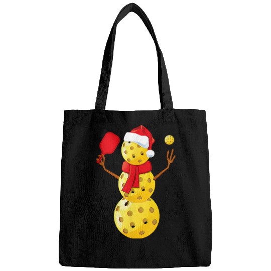 Mens Pickleball Christmas Funny Pickleball Snowman Bags