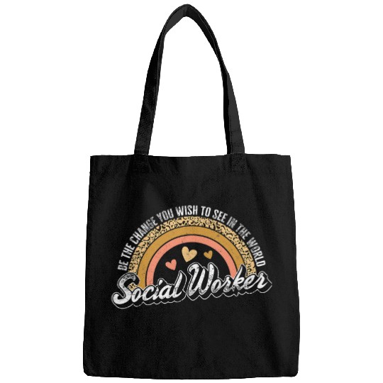 Social Worker Be The Change You Wish To See In The World Soc Bags