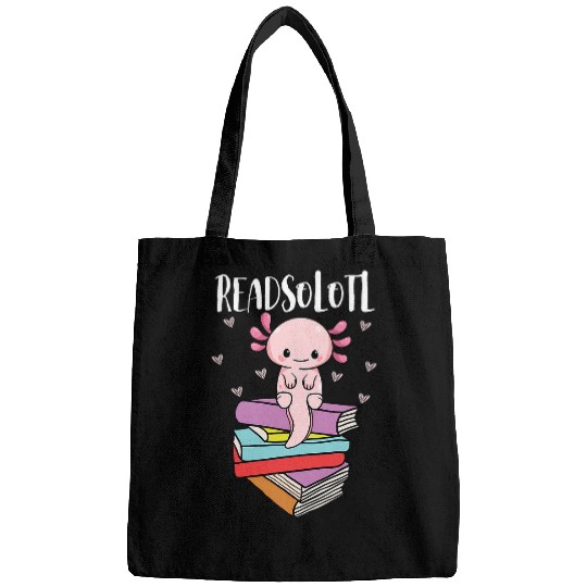 Funny Reading Teacher Book Nerd Fun Axolotls Lover Readsolotl Bags