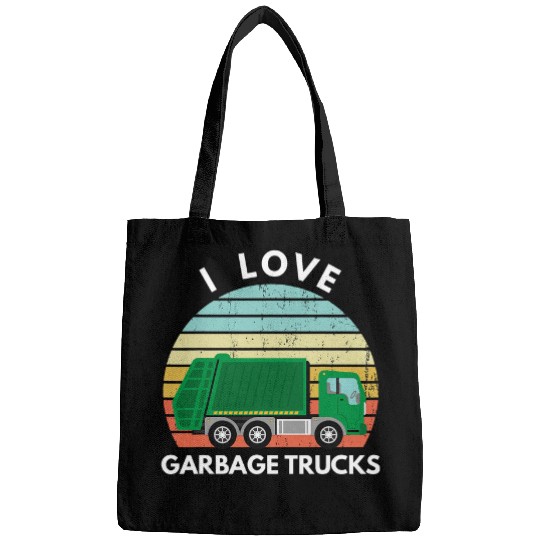 I Love Garbage Trucks Funny Garbage Truck Worker Saying Bags