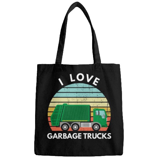 I Love Garbage Trucks Funny Garbage Truck Worker Saying Bags