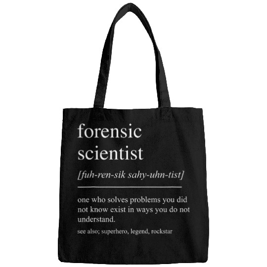 Funny Forensic Scientist Definition Mens Women Mom Dad Bags