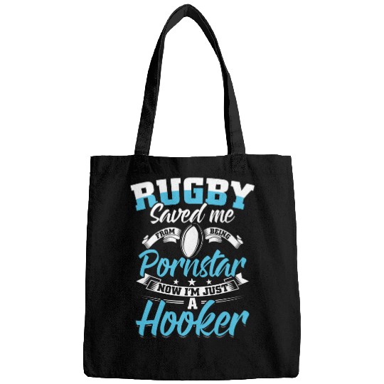 Funny Rugby Player Outfit Rugby Saved Me Bags
