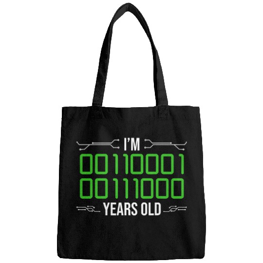 Im 18 years Old in Binary Code Programmer Developer Bags
