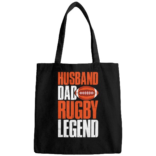 Mens Rugby Player Funny Rugbys Husband Dad Rugby Legend Bags