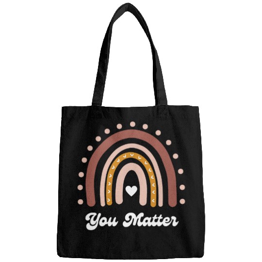 Social Worker Therapist School Counselor Boho Rainbow Womens Bags