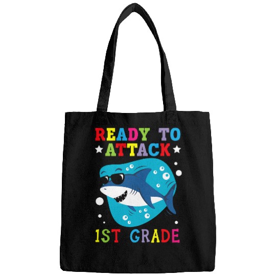 Ready To Attack 1st Grade Shark First Grade Back to School 1 Bags