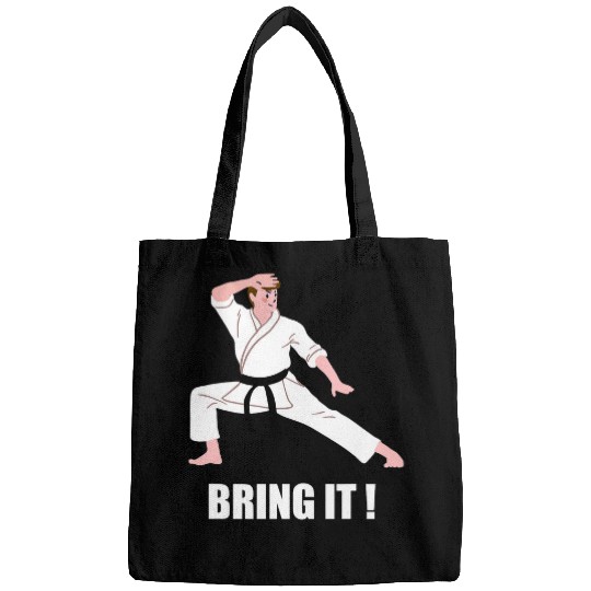 Funny Karate Male Fighter Karate Japanese Martial Arts Bags