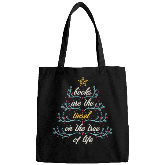 Book Lover Christmas Books Are The Tinsel Tree Of Life Bags