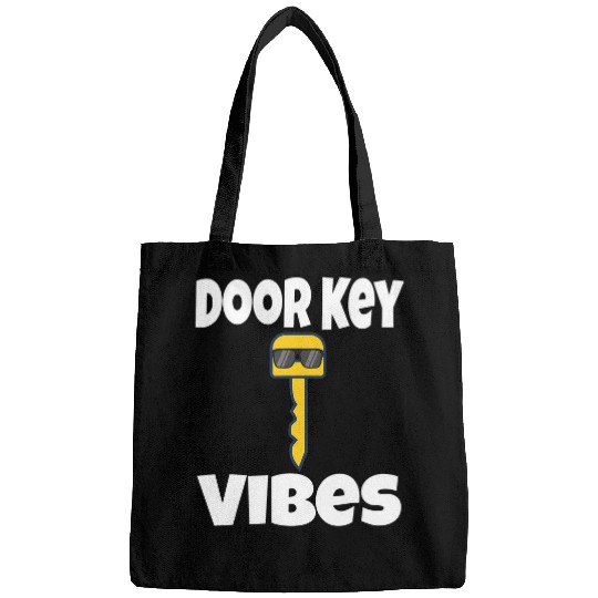 Door Key Vibes Funny Dork Dorky Pun Humor Book Nerd Bags