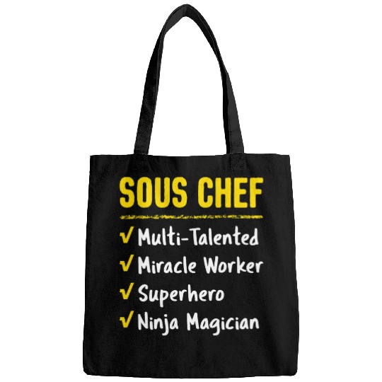 Sous Chef Talented Miracle Worker Superhero Ninja Funny Gift Bags