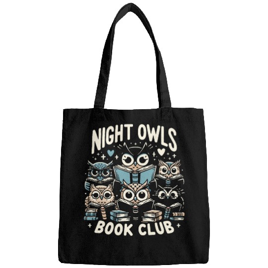 Book Lover Literary Bird Funny Reading Owl Books 1 Bags