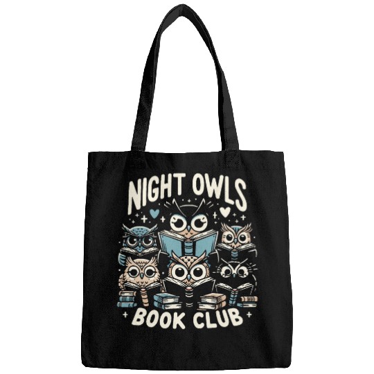Book Lover Literary Bird Funny Reading Owl Books 1 Bags