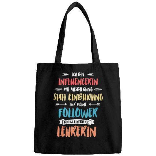 Womens Influencer Teacher Educator Student School Graduation Bags