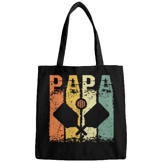 Mens Retro Pickleball Player Fathers Day bests Dad Ever Bags