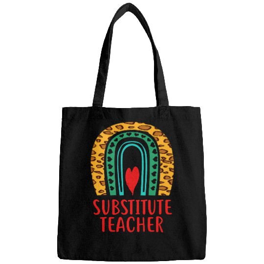 Substitute Teacher Education Boho Rainbow Lover Bags
