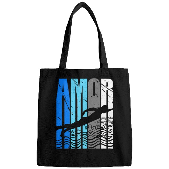 Womens Womens Swim Blue Amor Fan Girl College Swimming Student Bags