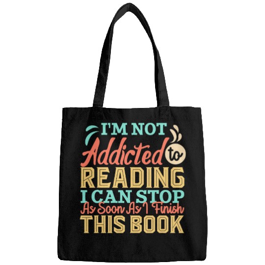 Book Lover Quote Librarian Pun Book Reading Text Design Bags