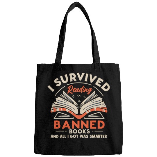 I Survived Reading Banned Books Book Lover Retro vintages Bags