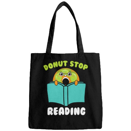 Donut Stop Reading Lover Book Nerd Bookworm Bags