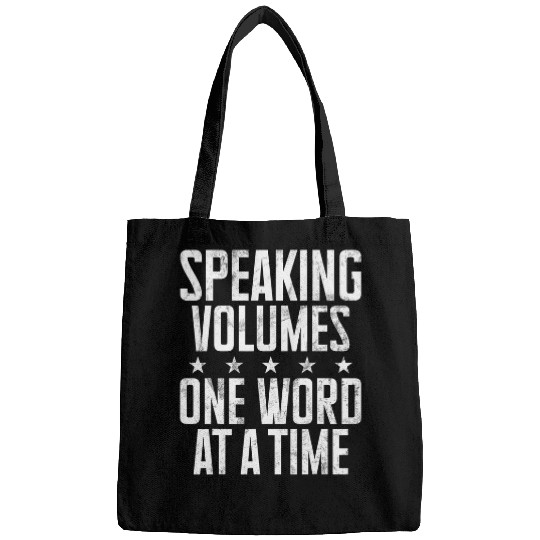 Speaking Volumes one Word at a Time Speech Therapy Bags