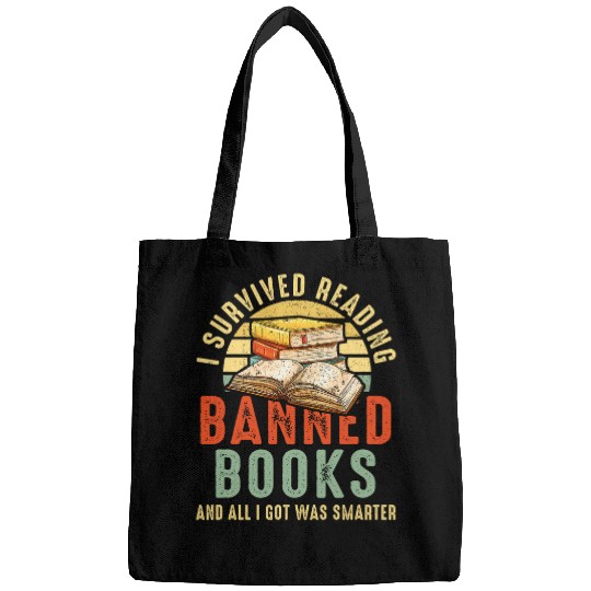 I Survived Reading Banned Books Book Lover Bookaholic Reader Bags