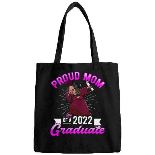 Womens Proud Mom Of Graduate Black Student Mothers Bags