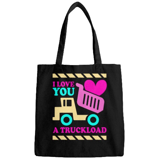 I Love You a Truckload Girls Valentines Day Dump Truck Bags
