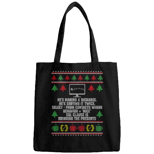 Software Developer Computer Coding Programmer Ugly Christmas Bags