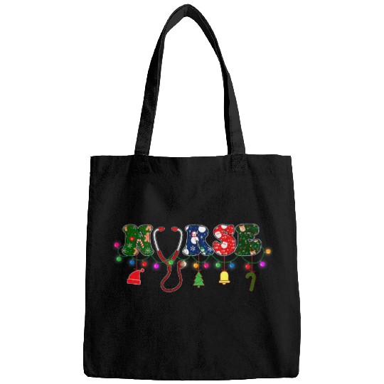 Christmas nurses Nursing Cute Health Worker Christmas Pattern 1 Bags