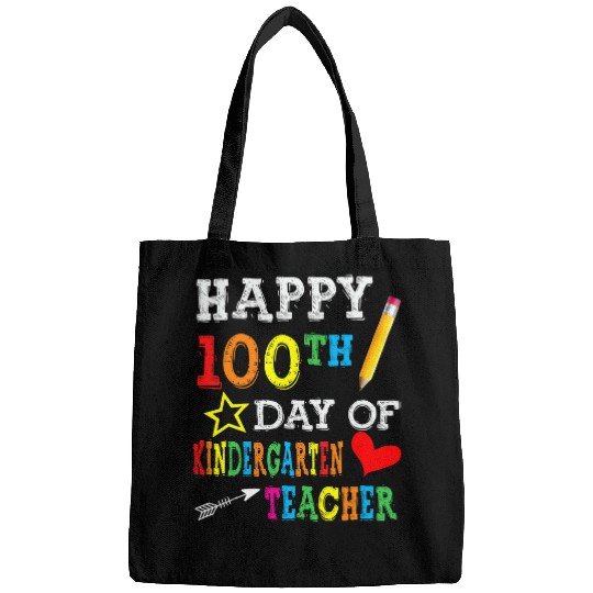 Happy 100th Day of Kindergarten Teacher Student 100 Days Bags