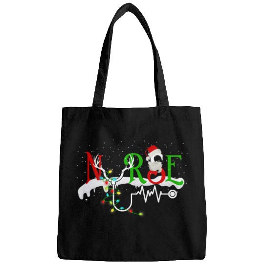 Christmas nurses Nursing Cute Health Worker Christmas Pattern 2 Bags