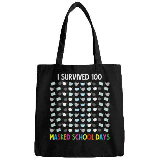 I Survived 100 Masked School Days Teacher Student 2 Bags
