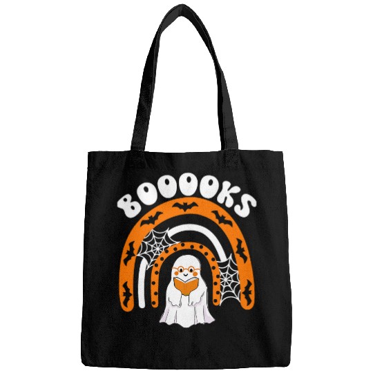Cute ghosts Book Rainbow Reading Top Teacher Booooks Bags