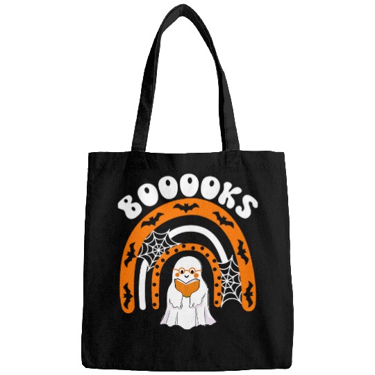Cute ghosts Book Rainbow Reading Top Teacher Booooks Bags
