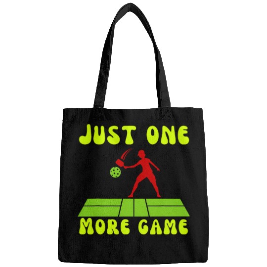 Funny pickleball just one more dink it paddle game player Bags