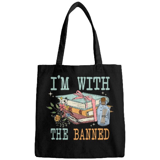 Book Lovers Im With The Banned Books 1 Bags